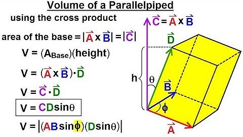 Calculus 3: Vector Calculus in 3-D (29 of 35) Volume of a Parallelpiped