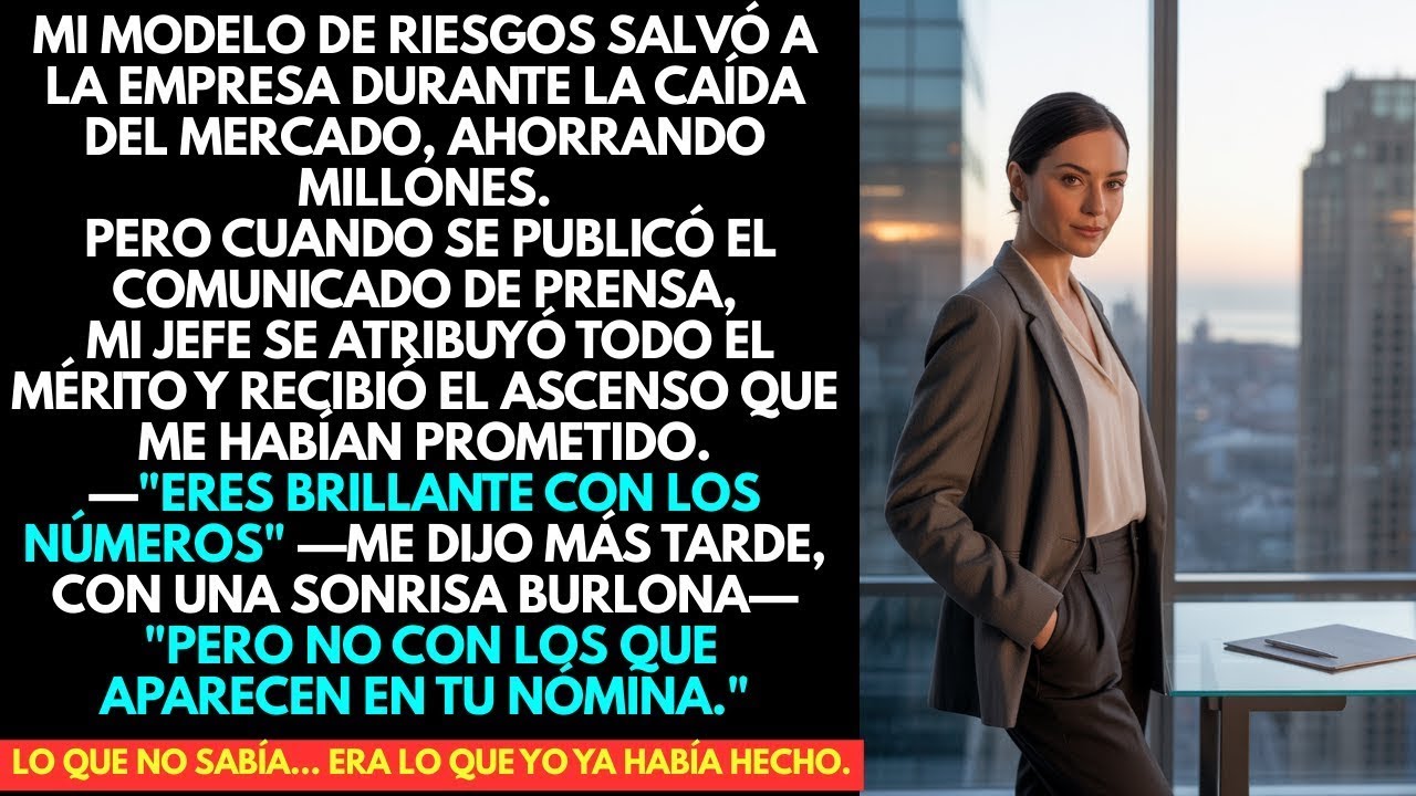 Mi jefe se llevó el crédito por mi modelo financiero… pero no sabía lo que yo escondía