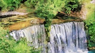 Premium Art Print &quot;Jajce Waterfall&quot; in Watercolors, by Dreamframer Art