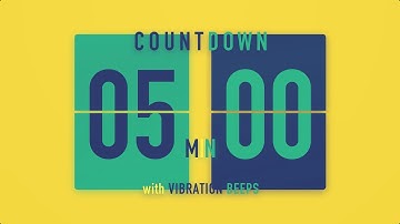 5 Minute Countdown Timer ⚡️ Flip Clock with Vibration Beeps