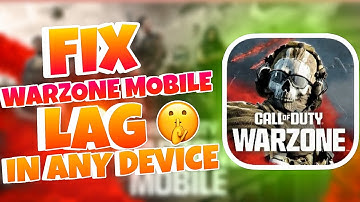 HOW TO FIX LAG IN COD WARZONE MOBILE IN ANY DEVICE😱