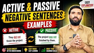 Active Passive Voice Negative Examples with Rules