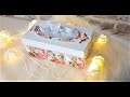 ДЕКУПАЖ  КОРОБКИ ДЛЯ САЛФЕТОК ...How to Decorate a Wipes Box ...