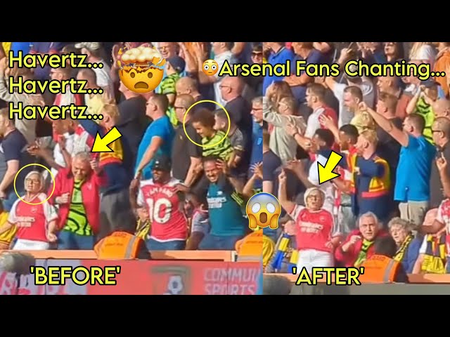 😳Oh My God! Arsenal Fans INSANE CHANTS u0026 SINGING Kai Havertz’s New Song! Arsenal Fans. class=