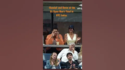 Kendall Jenner and Devin Booker at the Us Open Men...