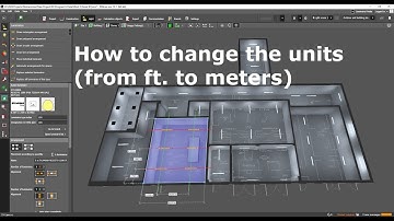 How to change the units (from feet to meters) in Dialux evo 13