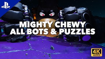 Astro Bot - Mighty Chewy - 100% Walkthrough (All Bots & Puzzle Pieces)