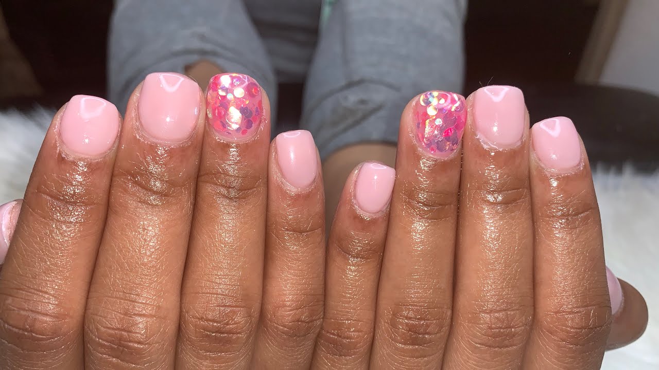 acrylic overlay on natural nails