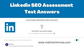 LinkedIn SEO Skill Assessment Answers - LinkedIn SEO Quiz, Certification Exam Answers