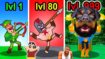 Unlocking ALL UNITS | NOOB vs PRO vs HACKER in BOWMASTERS with SHINCHAN and CHOP