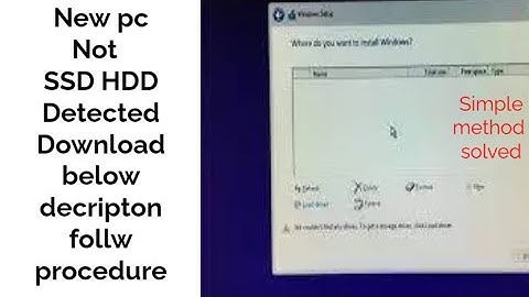 hard disk not detected while installing windows new pc 12th gen