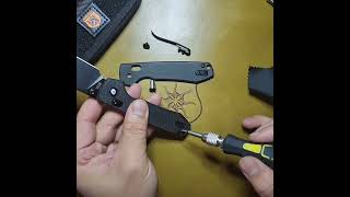Vosteed Raccoon Crossbar Lock spring adjustment - disassembly and reassembly #knifemaintenance