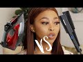 Straightening My Hair With Clothing Iron vs Flat Iron Ft Ali Pearl Hair
