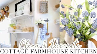 SUMMER FARMHOUSE STYLE clean and decorate with me - Summer COTTAGE FARMHOUSE STYLE kitchen decor