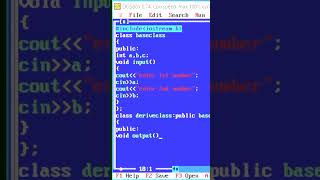 inheritance in c++ |single inheritance addition of two numbers| #youtubeshorts #shorts🔥💥#icatips