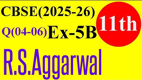 Exercise- 5B Class-11th Maths R.S.Aggarwal Question no.4 CBSE|Complex Numbers important questions