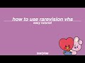 How to use rarevision vhs  easy tutorial  for edits  