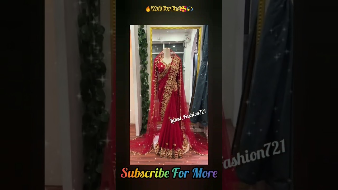 ✨❤New Trendy Party Wear Saree Design 2025 | ✨ Bridal hairstyle 🥰