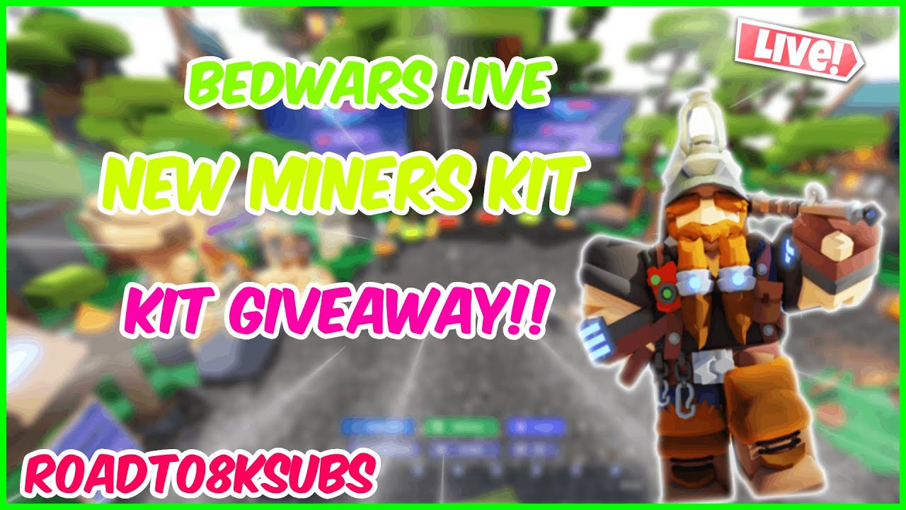 BEDWARS CLANS UPDATE!! KIT GIVEAWAY AT 8K SUBS!! LIVE!!! *LIVE* YouTube