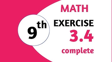 Math 9th Ch-3 Exercise 3.4 Science Group Math 9th class