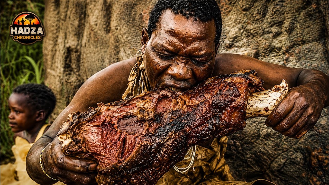 Hadzabe Hunter’s Massive Meat Feast Deep In The African Bush