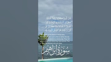 مثل الذين كفروا بربهم أعمالهم كرماد أشتدت به الريح في يوم عاصف #قران #تلاوة #شورت  #quran #tilawat