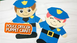 Police Officer Paper Bag Puppet Craft