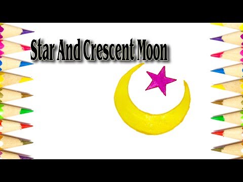 How to Draw the Star And Crescent Moon Symbol