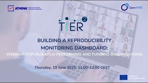 TIER2 Webinar: Building a Reproducibility Monitoring Dashboard
