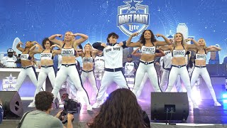 Dallas Cowboys Rhythm & Blue dancers at NFL Draft Day Party 4/23/26 at The Star in Frisco, Texas
