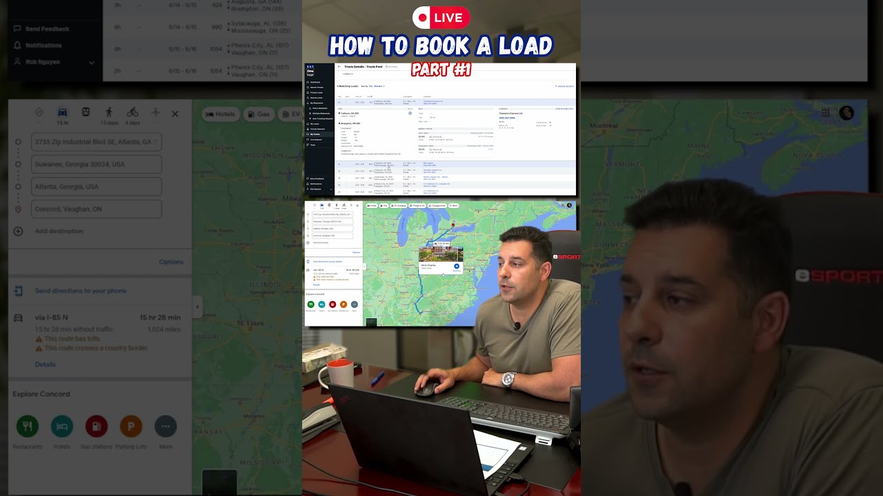 Booking A Load LIVE On Call With Broker PT 1 