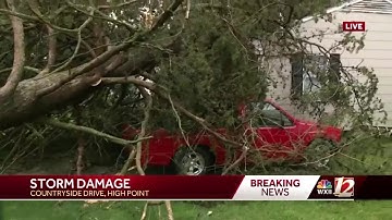 Damaging severe storms move through Triad; Wind knocks out trees, power in High Point