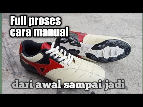 Cara membuat sepatu bola kulit(home industri lokal kw) - YouTube