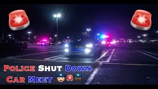 POLICE SHUT DOWN CAR MEET EDGEWATER NEW JERSEY RECORDED ON DRONE