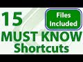 15 MUST KNOW Excel Keyboard Shortcuts to Speed-up Work