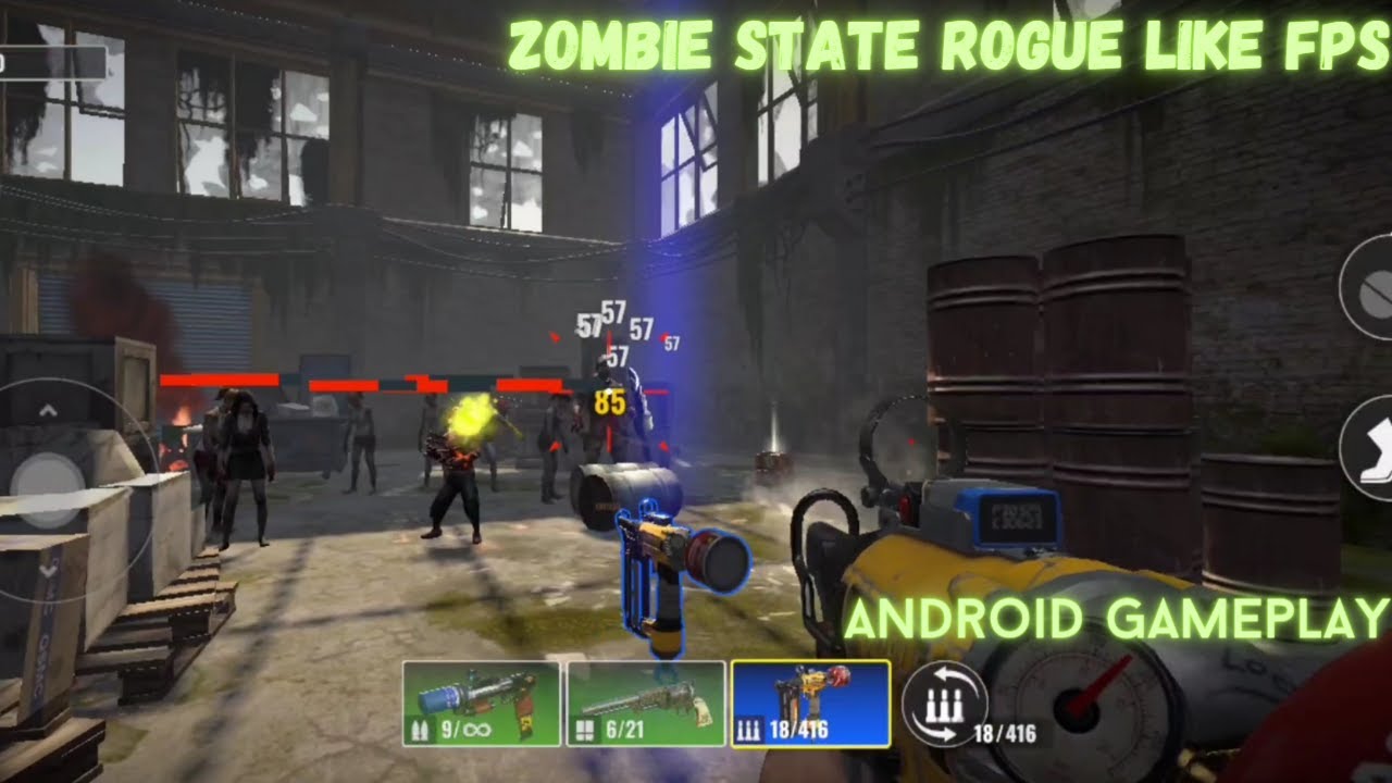 Zombie state: rogue like fps | android gameplay | walkthrough