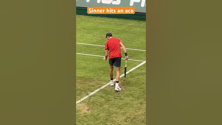 Jannik Sinner hits an ace vs Tallon Griekspoor at ATP Halle #tennis #tennisplayer #sports