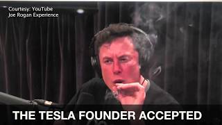 Elon Musk CEO of SpaceX Smokes Weed on Joe Rogan's Podcast