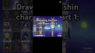 Drawing Genshin characters part 1: #nilou #genshinimpact Drawing Genshin characters part 1: #nilou #genshinimpact