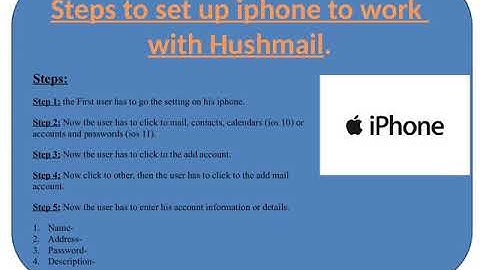 How to set up iphone with hushmail?