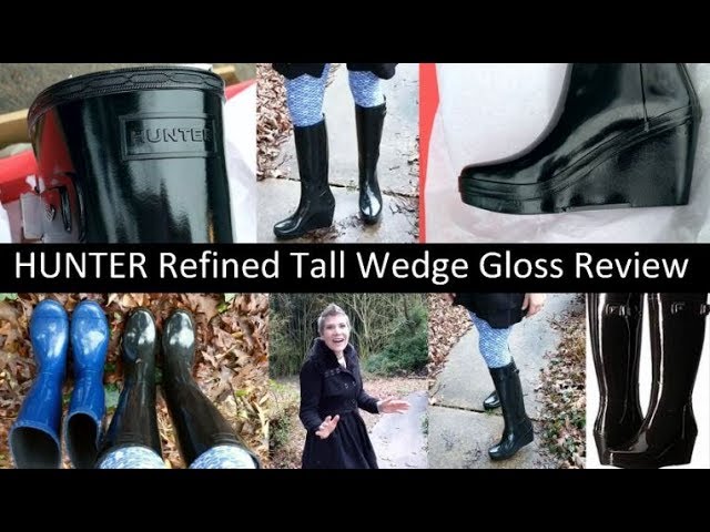 hunter original refined wedge rain boot