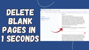 How to Delete Blank Pages from Google Docs in 2 Seconds