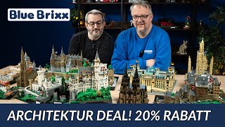 Für kurze Zeit: 20 % Rabatt auf unsere schönsten Architektur-Sets! | BlueBrixx Architektur Deal