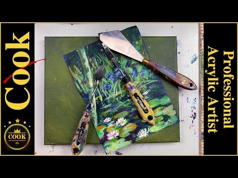 How to use a Palette Knife with Acrylic Paint Tutorials 