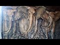 Картина Барельеф Бегущие Слоны 3D (Baralef running elephants)