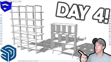 Learn SketchUp in 30 Days DAY 4 - Modeling Shelves!