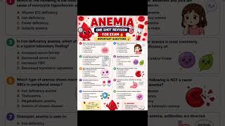 Anemia One Shot Revision 🔥Important question for exam #youtubeshorts #ai #anemia #medico #shortsfeed