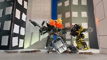 Transformers stop motion Mission city battle Part 1