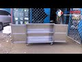 Trolley barang tertutup 2 pintu 2 susun (Trolley cabinet stainless)