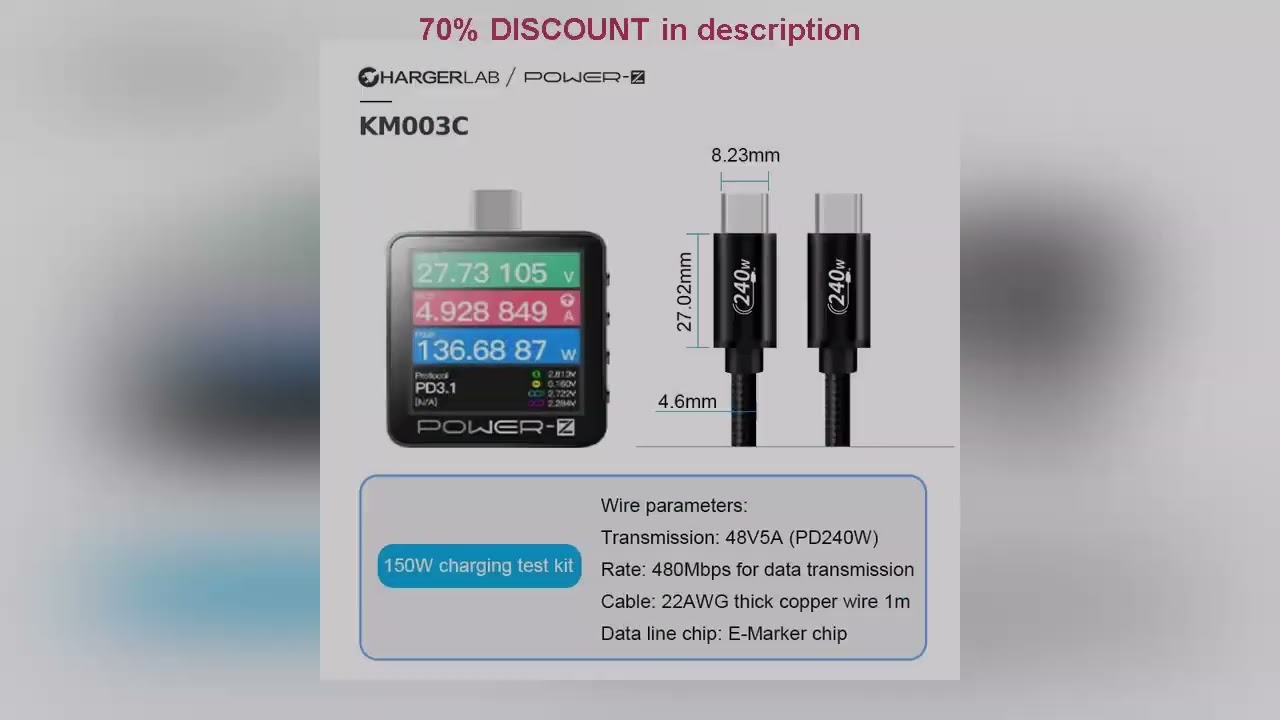 Why Everyone’s Talking About This Product! KM003C ChargerLAB POWER-Z USB PD3.1 Protocol PPS 50V 6A
